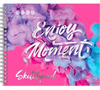 Скетчпад Феникс+ Розовые мечты 168x195 мм, 30 л, блок - белая рисовальная бумага 160 г/кв.м., обложка полноцветная печать, тиснение фольгой 62434