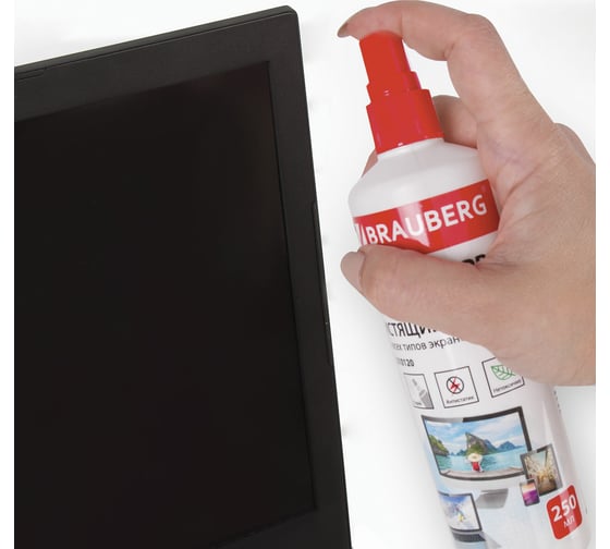 Чистящая жидкость-спрей для LCD-мониторов BRAUBERG 250 мл 510120