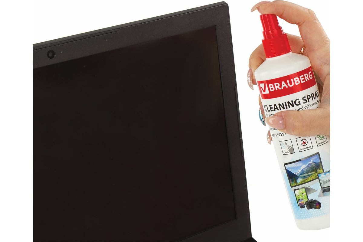 Чистящая жидкость-спрей для экранов мониторов и оптических поверхностей ...