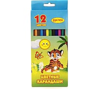 Карандаши Limpopo 12 цветов, пластик, Тигренок Кар1736