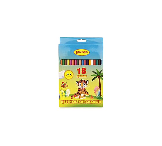 Карандаши Limpopo 18 цветов, пластик, тигренок lpr0265м Кар2032 1
