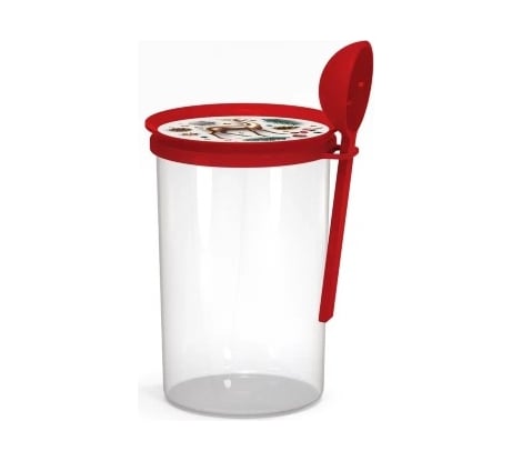 Банка Полимербыт Сказочный лес с ложкой 0.7 л 433069100