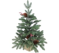 Ель BEATREES Декоративная зеленая с шишками и ягодами в мешке 0.6 м 1036060