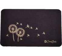 Влаговпитывающий коврик ComeForte «ВЕЛЮР» Одуванчик 50x80см Чёрный TCLR/W-1004