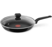 Сковорода TEFAL Easy Plus 04206926 круглая, 26 см, с крышкой, черный 1721976