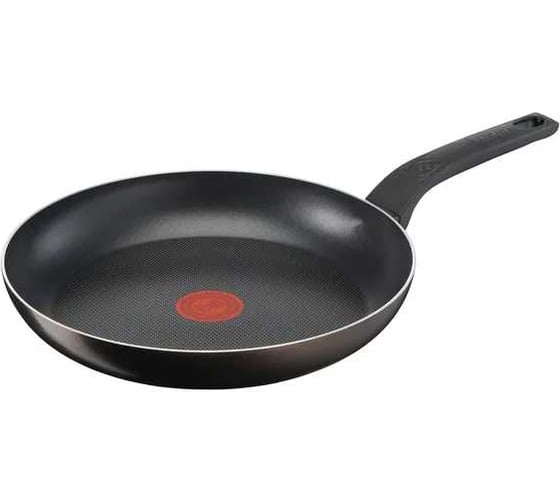 Сковорода TEFAL Easy Plus 04206924 круглая, 24 см, с крышкой, черная 9100045478 1643668