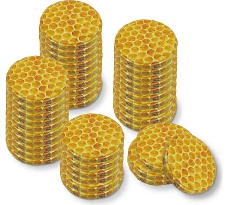 Набор крышек ЛЕТО твист-офф, d82 мм (литография), медовая, 40 шт. (7551) 98999