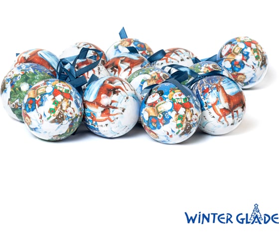 Набор елочных шаров Winter Glade папье-маше, 14 шт. 7514G07 7514G077