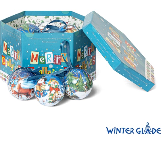 Набор елочных шаров Winter Glade папье-маше, 14 шт. 7514G07 7514G077