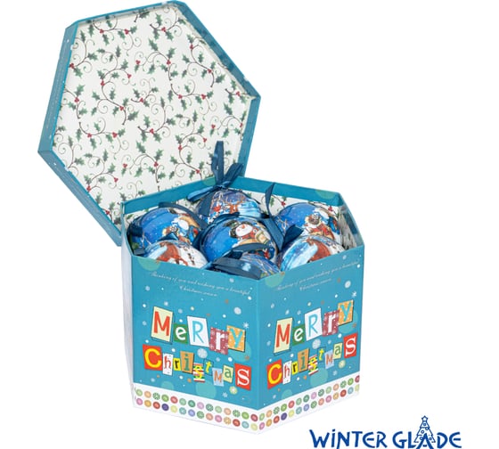 Набор елочных шаров Winter Glade папье-маше, 14 шт. 7514G07 7514G077