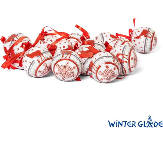 Набор елочных шаров Winter Glade папье-маше, 14 шт. 7514G18 7514G189