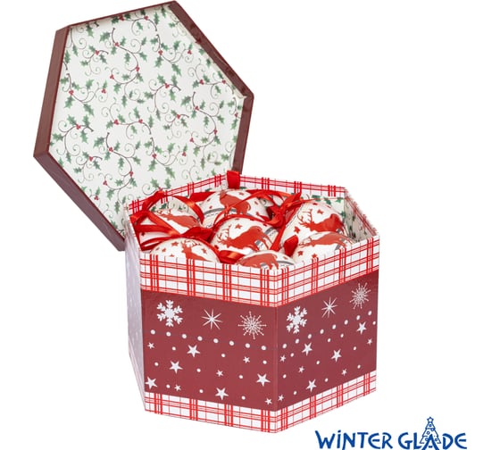 Набор елочных шаров Winter Glade папье-маше, 14 шт. 7514G18 7514G189