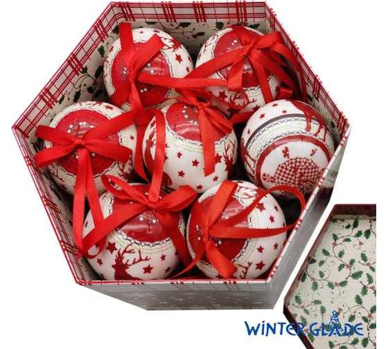 Набор елочных шаров Winter Glade папье-маше, 14 шт. 7514G18 7514G189