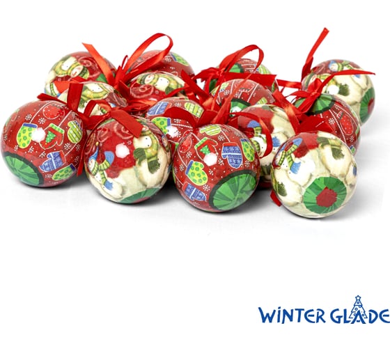Набор елочных шаров Winter Glade папье-маше, 14 шт. 7514G21 7514G219
