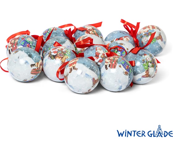 Набор елочных шаров Winter Glade папье-маше, 14 шт. 7514G23 7514G238