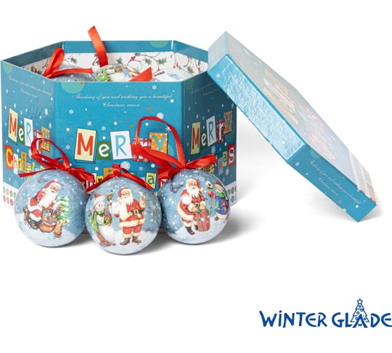 Набор елочных шаров Winter Glade папье-маше, 14 шт. 7514G23 7514G238