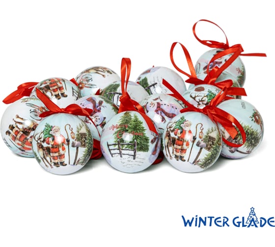 Набор елочных шаров Winter Glade папье-маше, 14 шт. 7514G27 7514G273