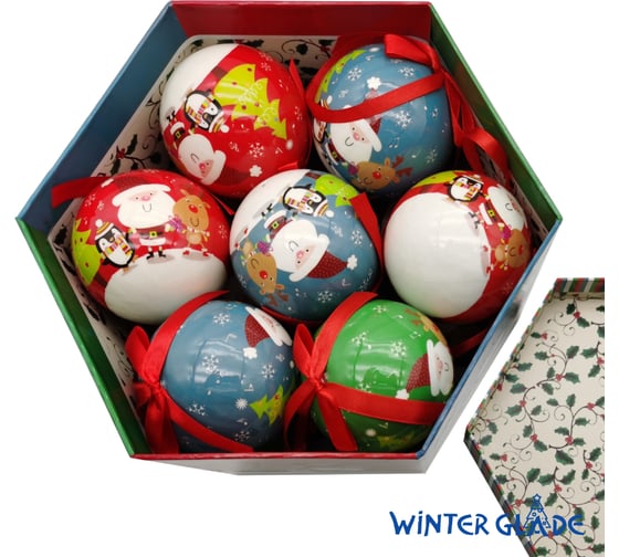 Набор елочных шаров Winter Glade папье-маше, 14 шт. 7514G24 7514G247