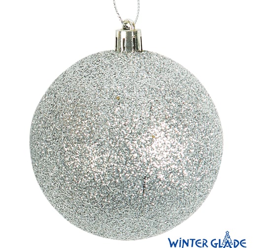 Набор елочных шаров Winter Glade пластик, 8 см, 12 шт., серебряный микс 8012G002