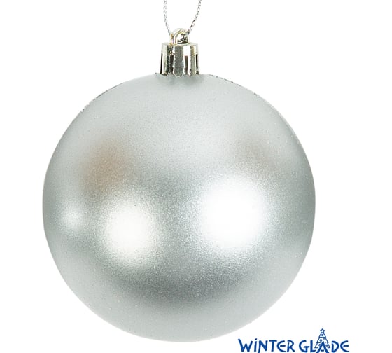 Набор елочных шаров Winter Glade пластик, 8 см, 12 шт., серебряный микс 8012G002