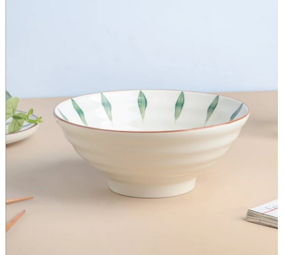 Тарелка Homium Kitchen Collection, глубокая, белый, D20 см, капли Bowl01Blue