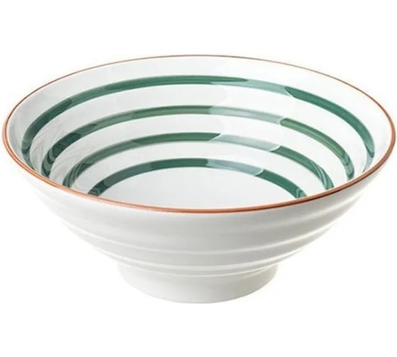 Тарелка Homium Kitchen Collection, глубокая, белый, D20 см, полосы Bowl02Blue 1