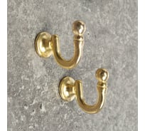 Крючок для штор ТУНДРА KS003, однорожковый, цвет золото 3241491