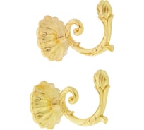 Крючок для штор ТУНДРА KS006, однорожковый, цвет золото 3241503