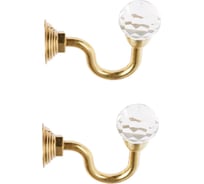 Крючок для штор ТУНДРА KS007, однорожковый, цвет золото 4320361