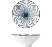 Тарелка Homium Kitchen, Japanese Collection, глубокая, голубой, D20 см, полоски 3711012