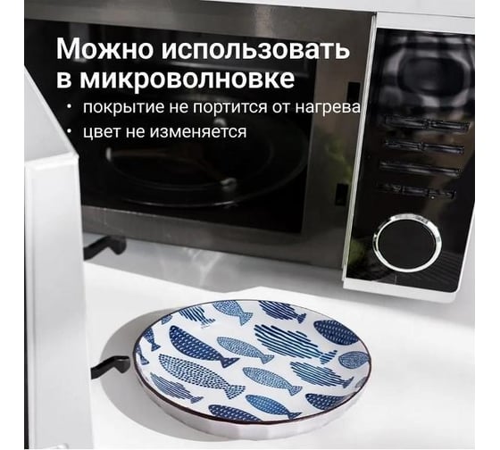 Тарелка Homium Kitchen, Japanese Collection, голубой, D20 см 371108