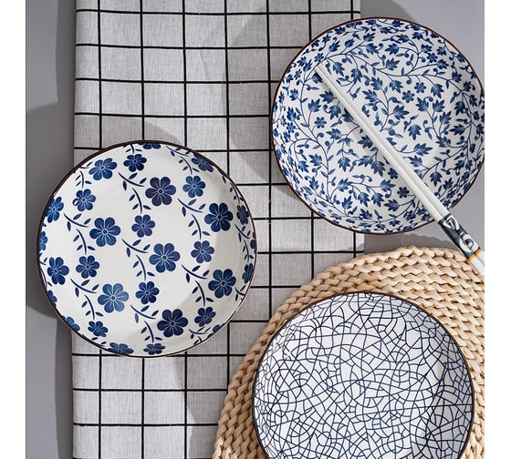 Тарелка Homium Kitchen, Japanese Collection, голубой, D20 см 371101