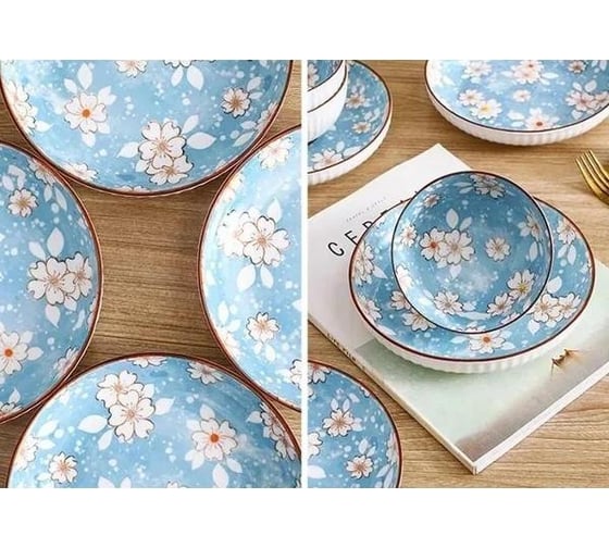 Тарелка Homium Kitchen, Japanese Collection, голубой, D18 см 371109