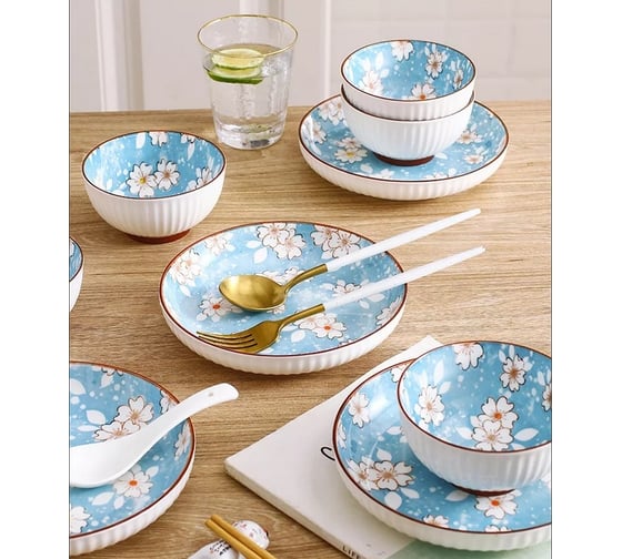 Тарелка Homium Kitchen, Japanese Collection, голубой, D18 см 371109