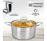 Нержавеющая кастрюля DANIKS 4.5 л, с крышкой стекло, силиконовые мятные ручки, круглая, гринери, sd-23-22, индукция 451817 14