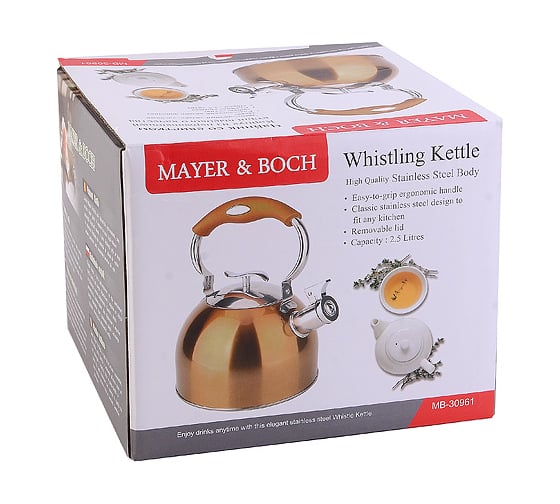 Чайник MAYER&BOCH 2.5 л со свистком, нержавеющая сталь MB (х12) 30961