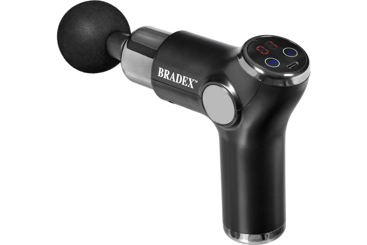 Массажер для тела, массажный пистолет BRADEX compact, 4 насадки KZ 1424 ...