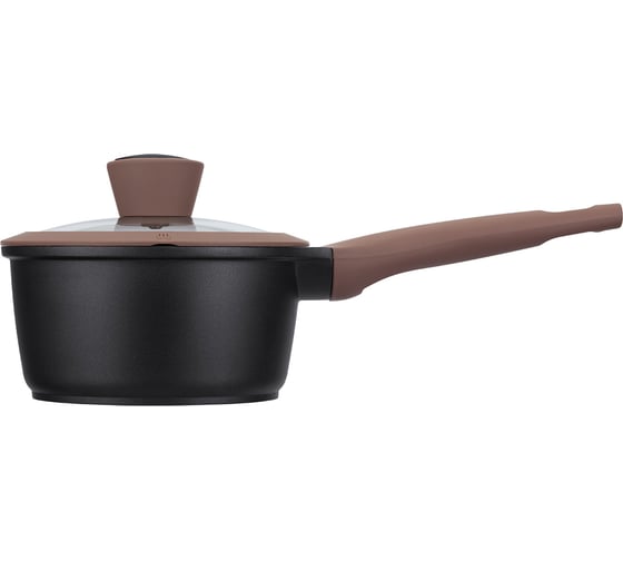 Ковш Regent inox 1.3л/16см с крышкой (литой алюминий) Eleganto (индукция) 93-AL-EG-3-16