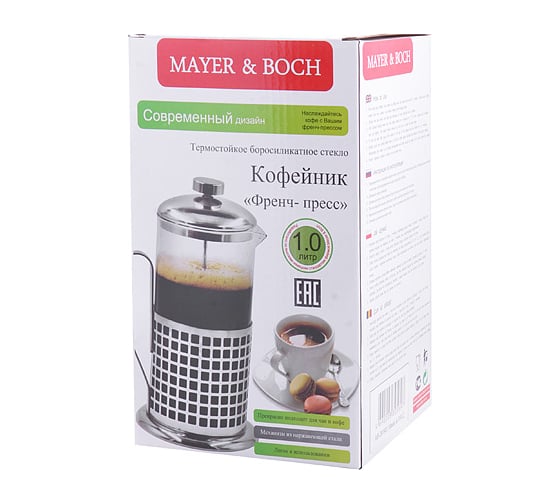Френч пресс MAYER&BOCH нержавеющая сталь, 1000 мл MB (х12) 29138
