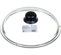 Крышка для посуды DANIKS стекло, 24 см, кнопка пластик, hsd24h 348939