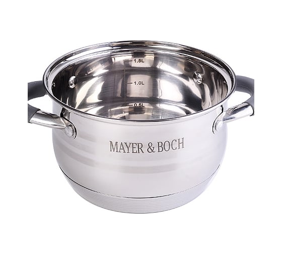 Кастрюля MAYER&BOCH 2.1л, с крышкой MB (х12) 30942