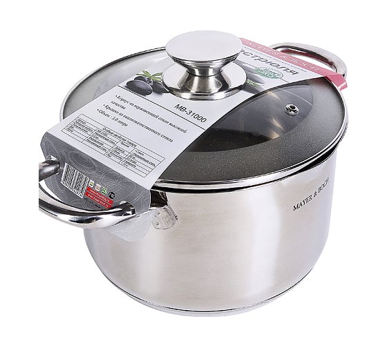 Кастрюля MAYER&BOCH 3л, 20см, с носиком для слива MB (х4) 31000