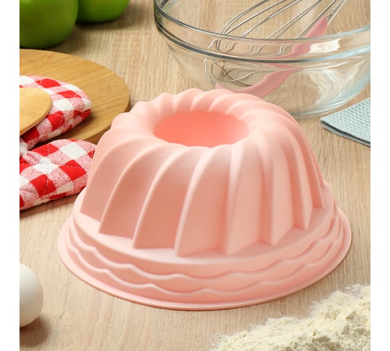 Форма для запекания DANIKS силикон, 23.5x10.5 см, круглая, розовый, savory, y4-4964 396043