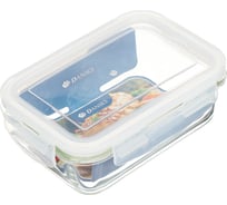 Форма для запекания DANIKS стекло, 12x16.8x6 см, 0.57 л, прямоугольная, с крышкой, 290998