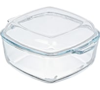 Кастрюля DANIKS стекло, 2.5 л, крышка стекло, круглая, hsac250f, прозрачная 448714