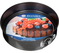 Форма для запекания DANIKS сталь, 28x28x6.8 см, антипригарная, круглая, разъемная, k-805 256195