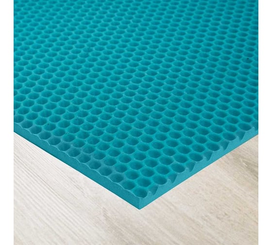 Коврик Pavitec мягкий, универсальный, соты, бирюзовый, 40x64 КМУ-С 0640400Б