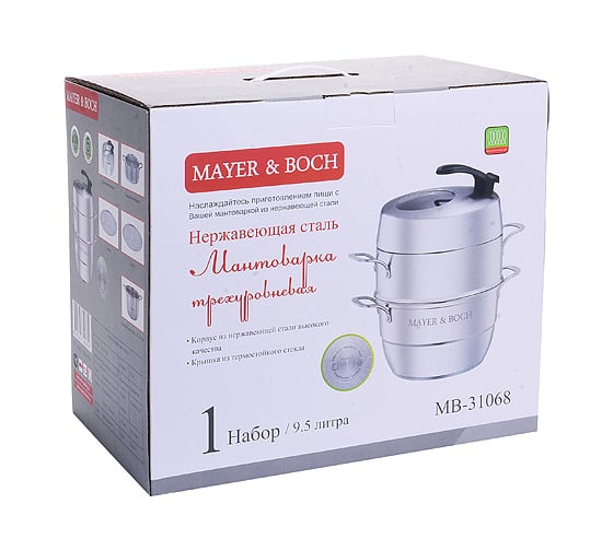 Трехуровневая мантоварка MAYER&BOCH 30см, 9.5л MB (х4) 31068