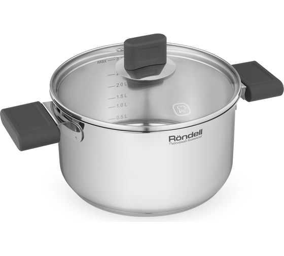 Кастрюля с крышкой RONDELL Quadro RDS-1596 20 см, 3.1 л 1596-RD-01