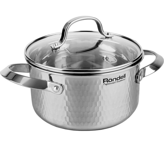 Кастрюля с крышкой RONDELL RainDrops RDS-1294 20 см, 3.2 л 1294-RD-01 1